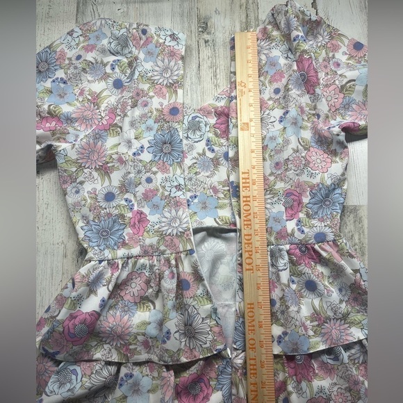 Mon Cheri Floral Ruffle Mini Dress Size Small - Picture 11 of 11